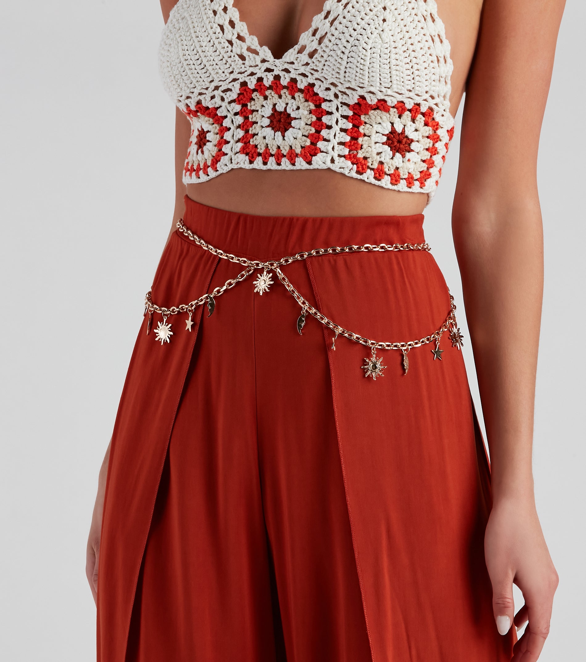 Boho-Chic Celestial Charm Chain Belt - Image 2
