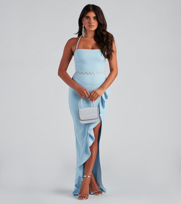 Style Curve Rhinestone Leaf Belt - Image 2