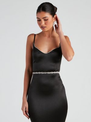 Glam Rhinestone Braided Belt