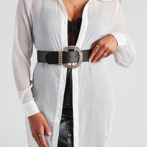 Bling Game Rhinestone Buckle Belt