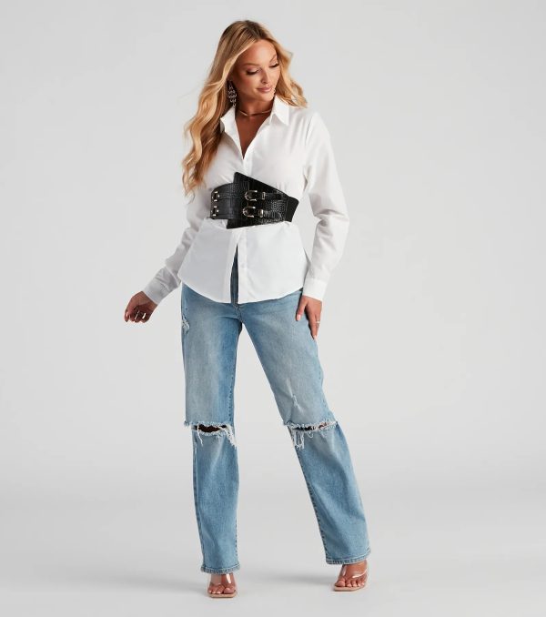 Style Secured Faux Leather Corset Belt - Image 5