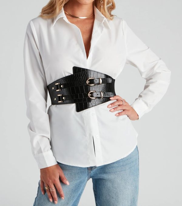 Style Secured Faux Leather Corset Belt - Image 6