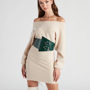 Style Secured Faux Leather Corset Belt