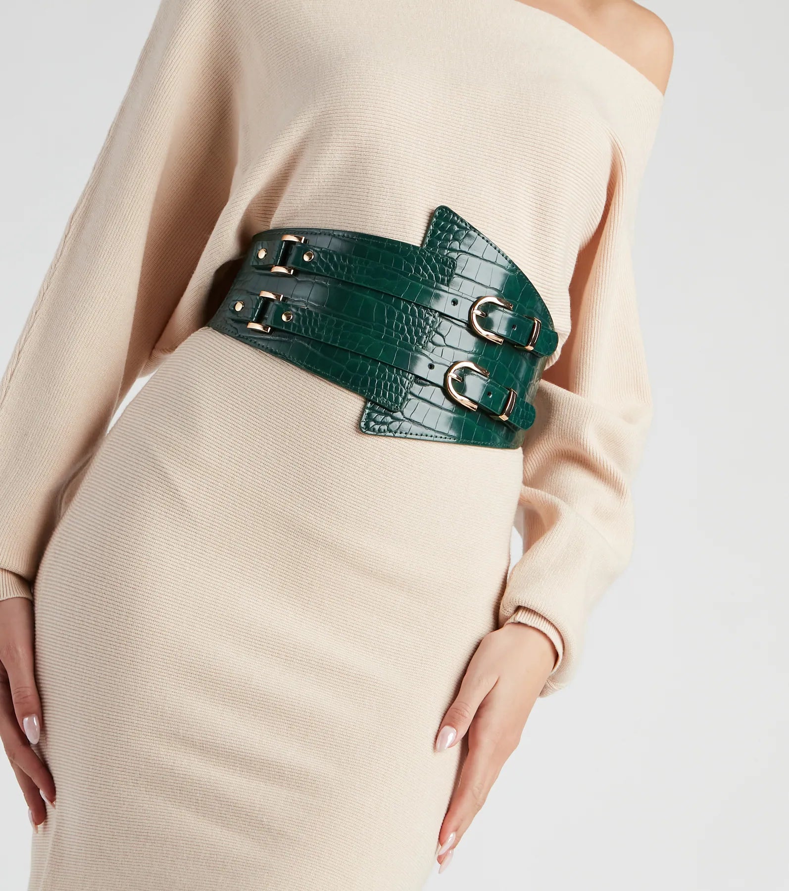 Style Secured Faux Leather Corset Belt - Image 2