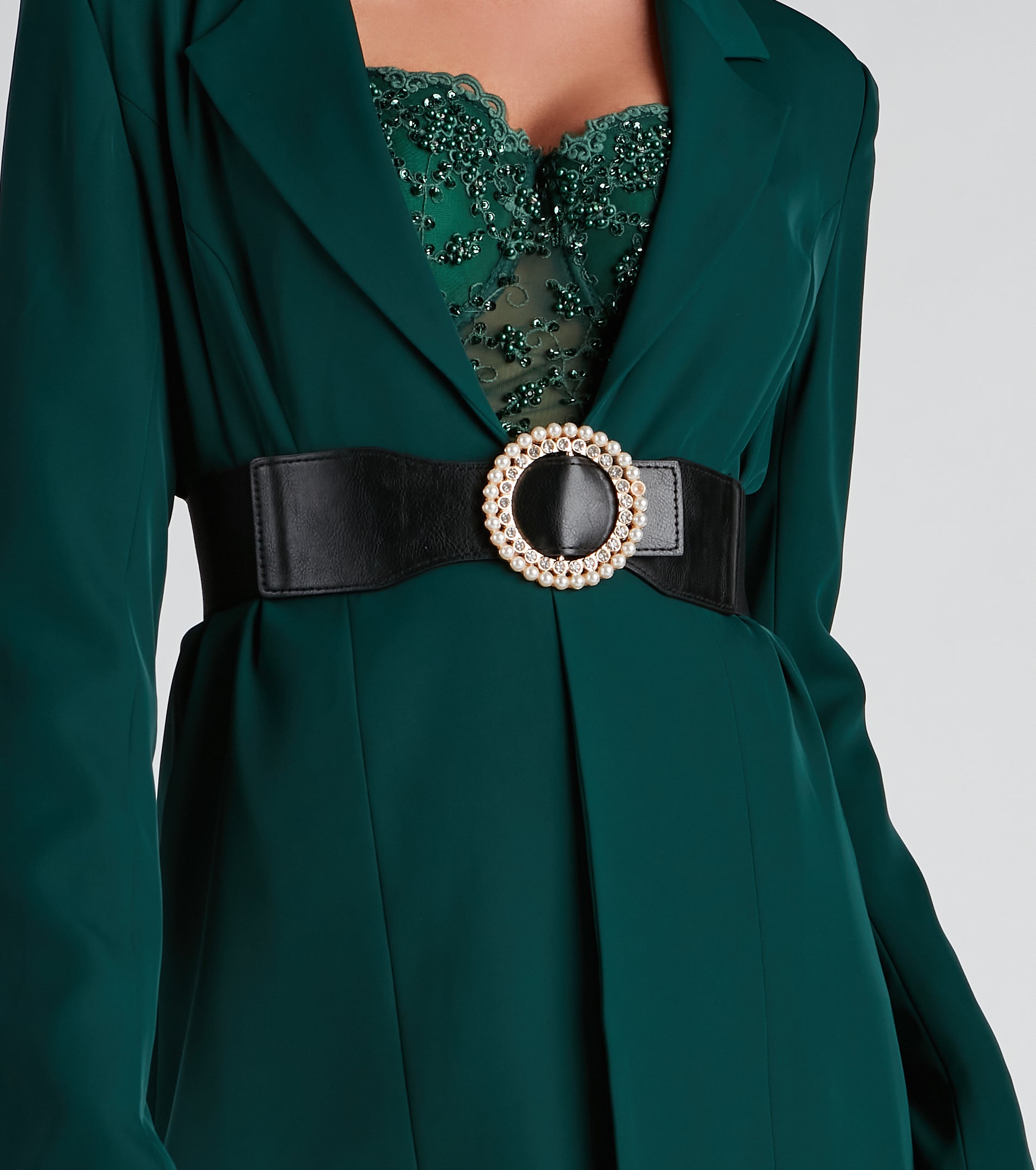 Chic Sparkle Pearl Buckle Belt - Image 4