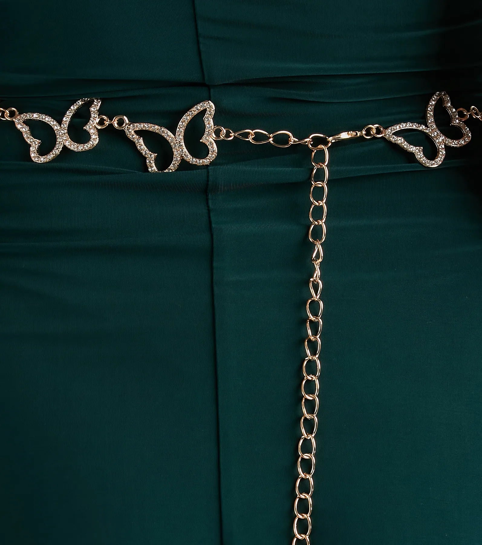 Time To Flutter Rhinestone Butterfly Chain Belt - Image 2