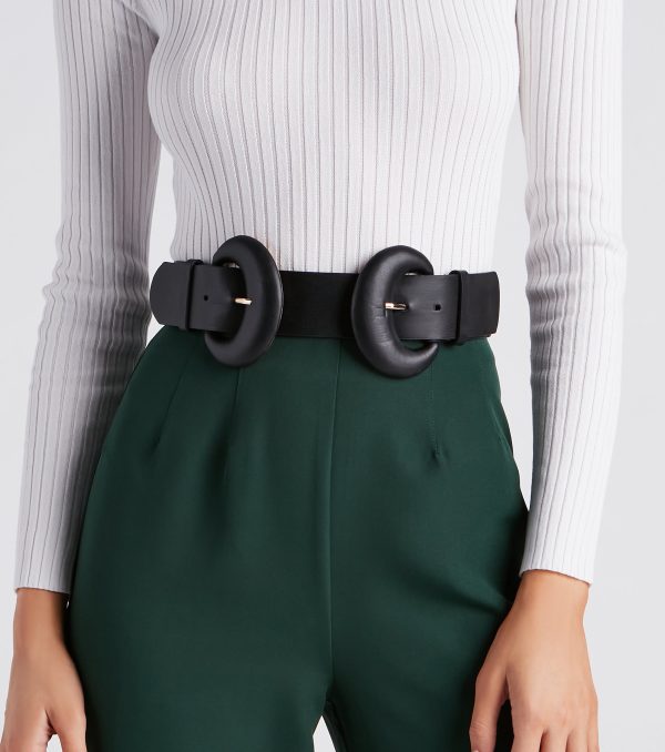 Simple Chic Double Buckle Belt - Image 2