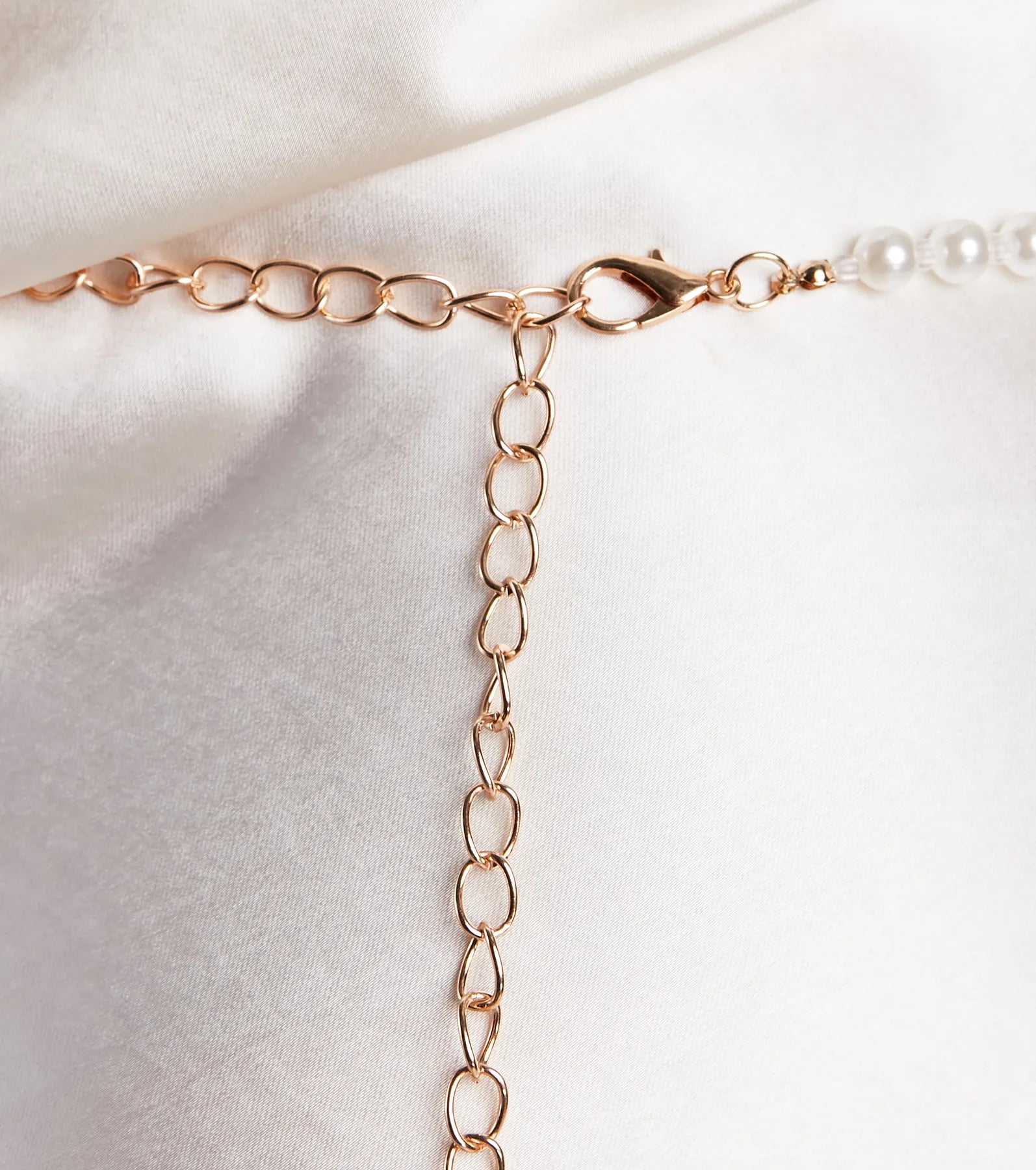 Layered In Glamour Pearl Chain Belt - Image 3