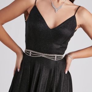 Major Bling Rhinestone Chain Belt