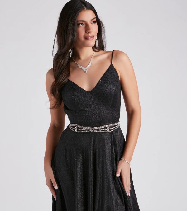 Major Bling Rhinestone Chain Belt - Image 2