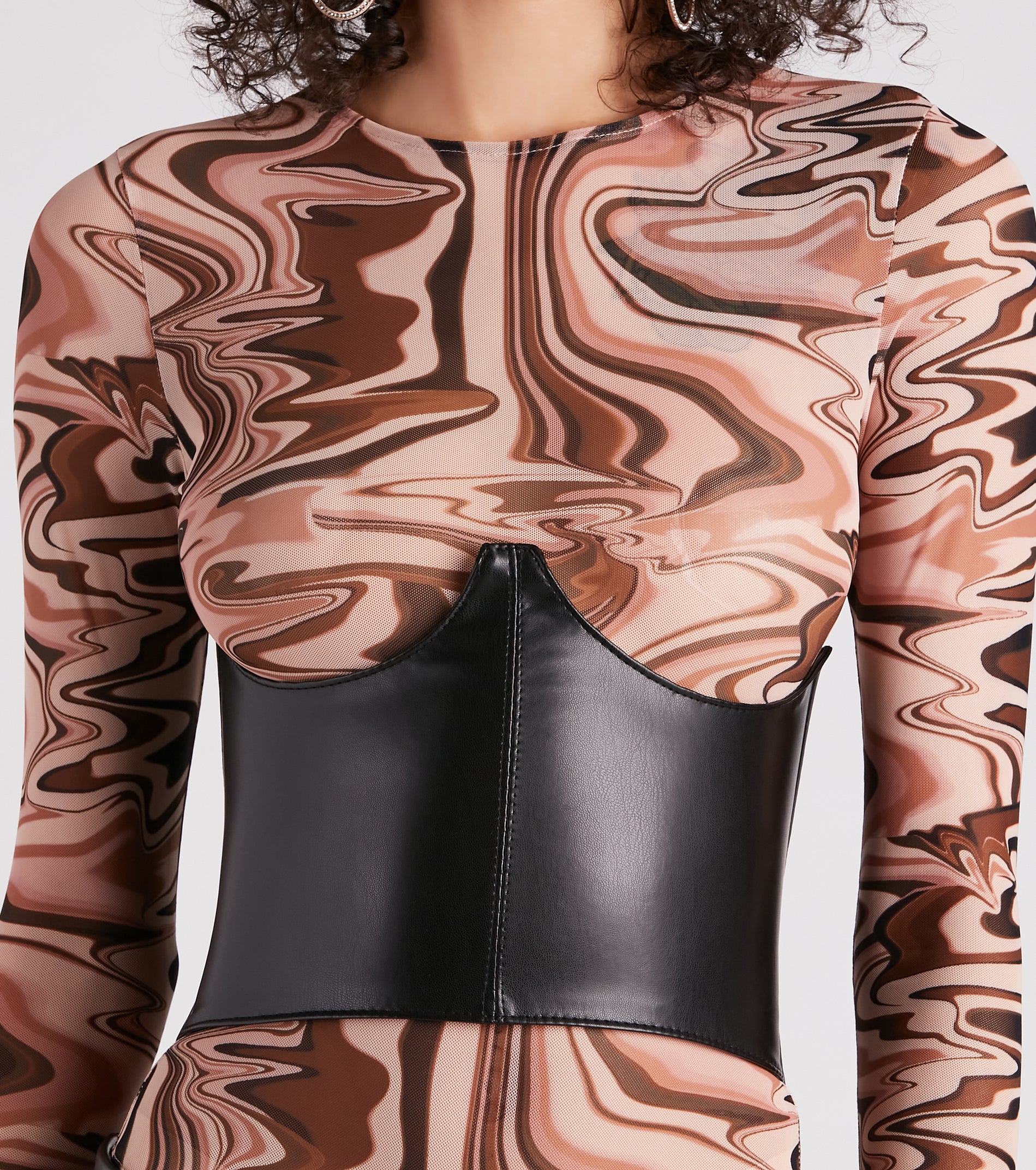 Cinch Up Faux Leather Corset Belt - Image 2