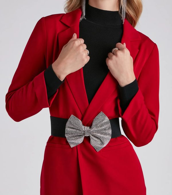 Glam Perfection Rhinestone Bow Belt - Image 3