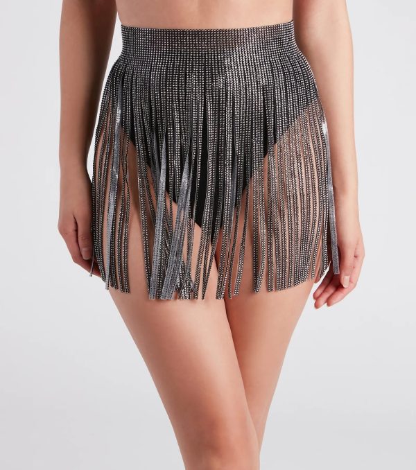 Festival Glam Rhinestone Fringe Belt - Image 5