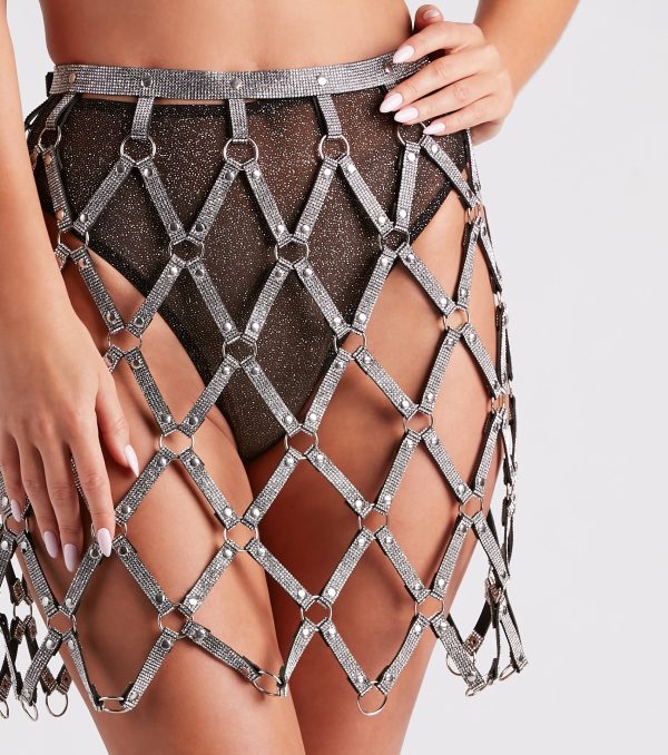 Bold Glam Rhinestone Harness Belt - Image 4