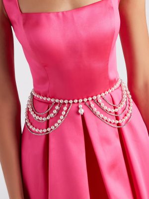 Draped In Glamour Pearl And Rhinestone Belt