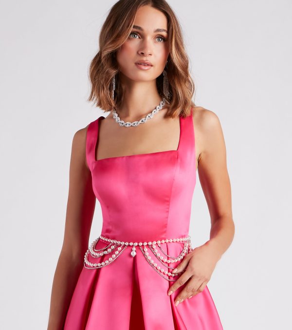 Draped In Glamour Pearl And Rhinestone Belt - Image 2
