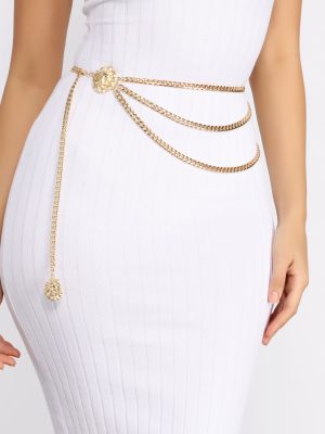 Hear Me Roar Layered Chain Lion Belt