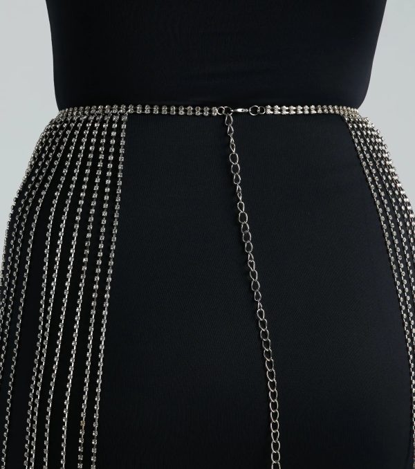 Endless Fun Rhinestone Fringe Skirt Belt - Image 3