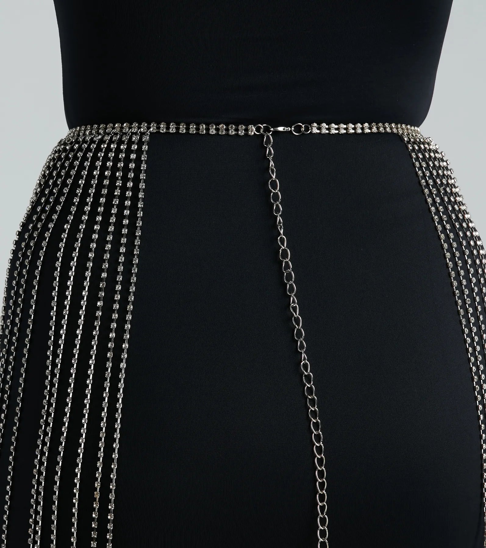 Endless Fun Rhinestone Fringe Skirt Belt - Image 3