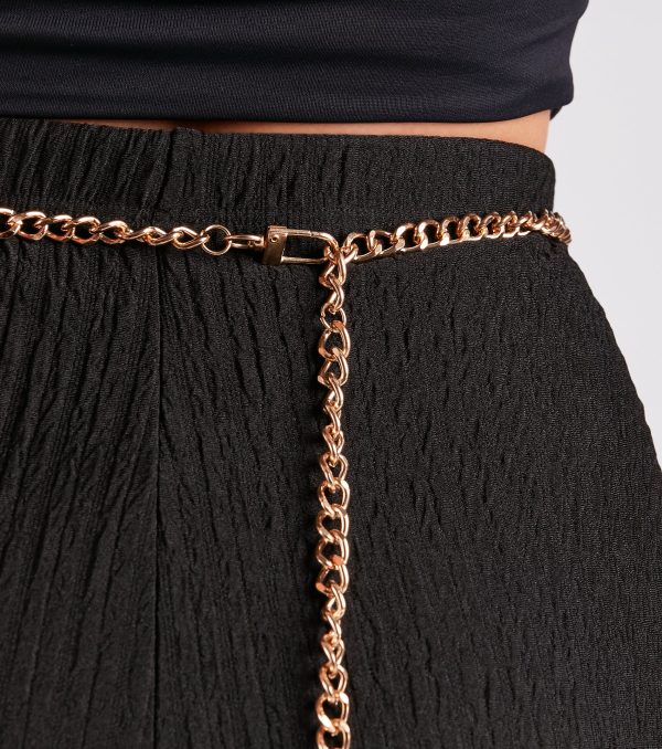 Dreamy Allure Rhinestone Butterfly Chain Belt - Image 2