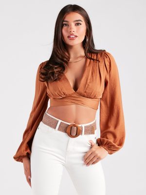 Bohemian Chic Wooden Buckle Woven Belt