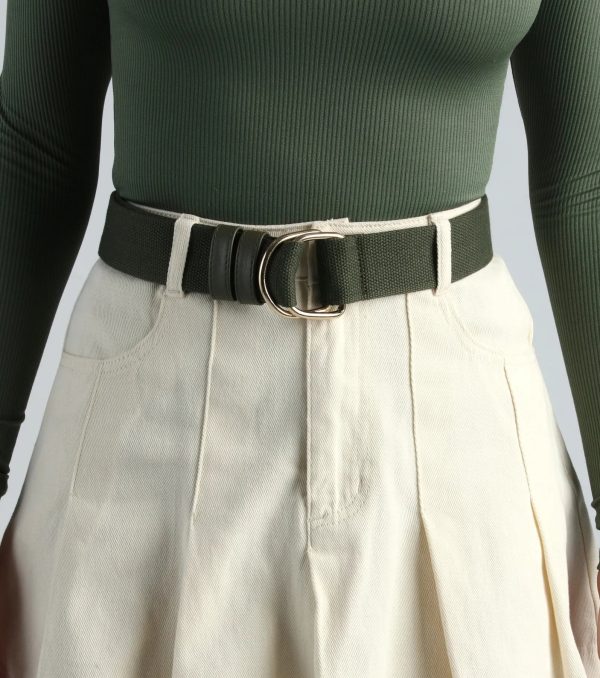 Trendy Style Staple Canvas Woven Belt - Image 3
