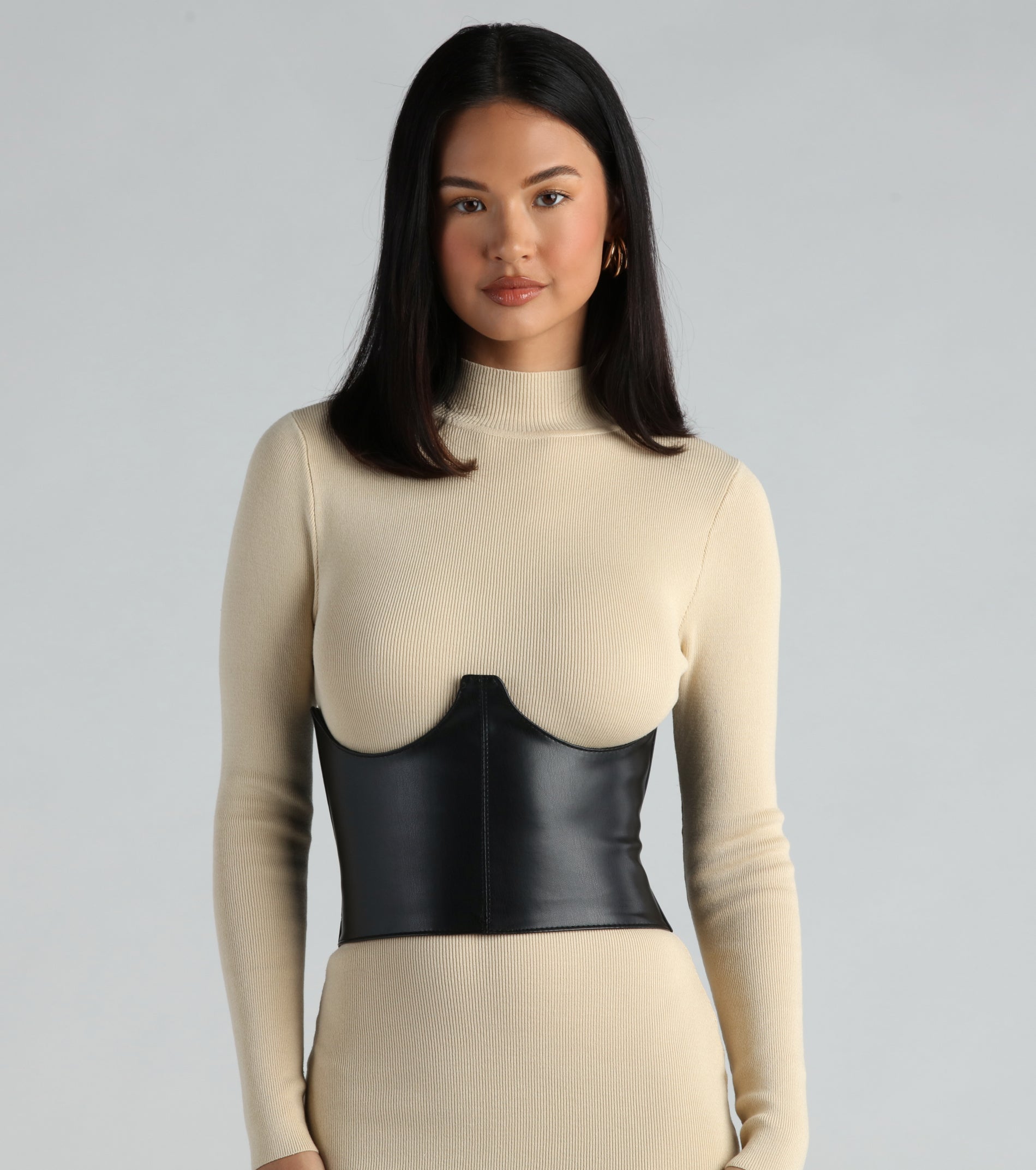 Snatched Look Faux Leather Corset Belt - Image 2