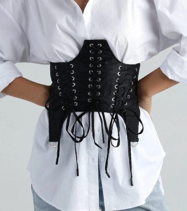 Laced Up In Chic Style Corset Belt - Image 2