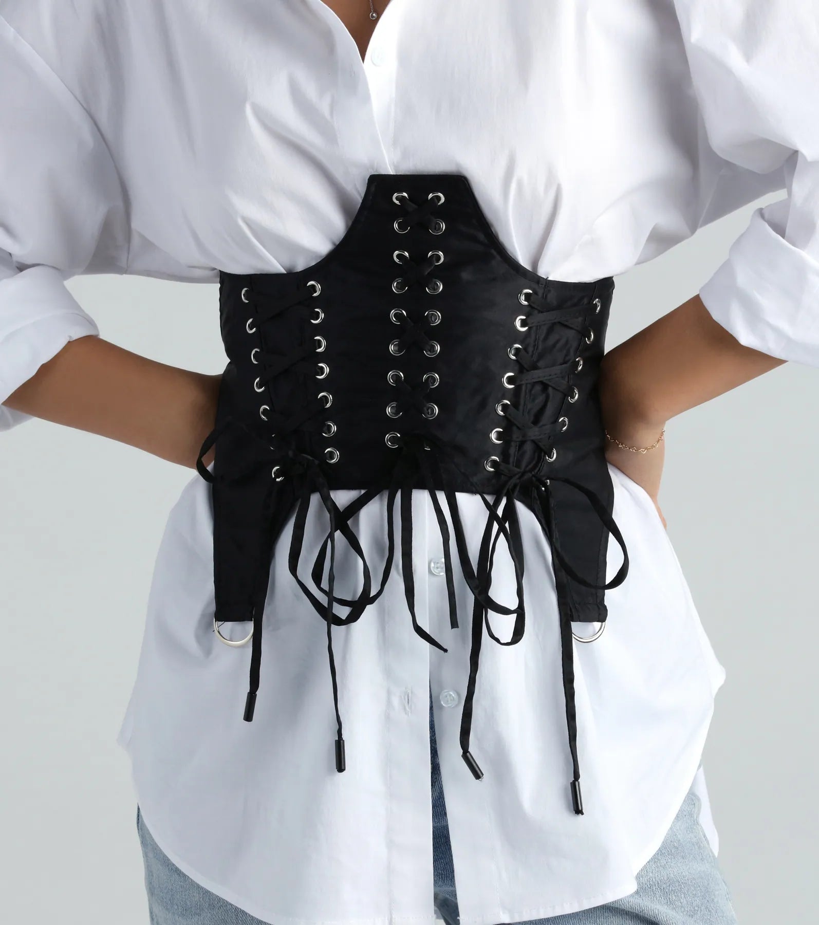 Laced Up In Chic Style Corset Belt - Image 2