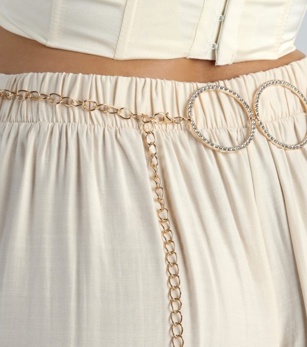 Trendy Glitz Rhinestone O-Ring Chain Belt - Image 3