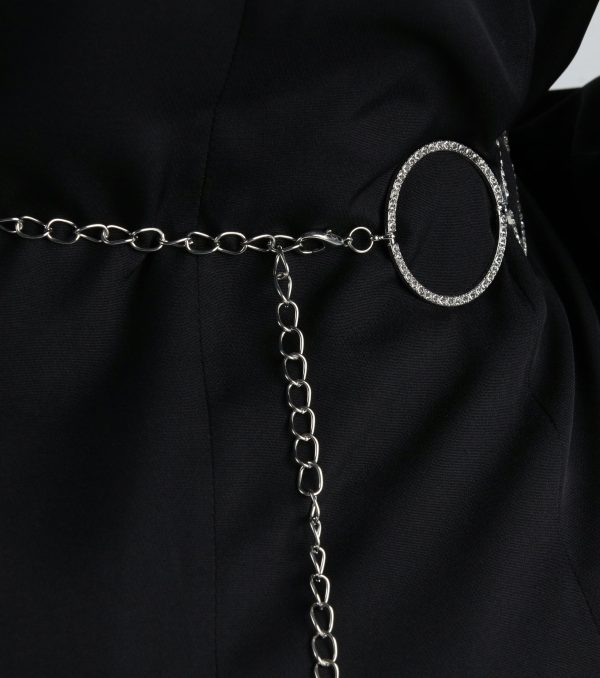 Trendy Glitz Rhinestone O-Ring Chain Belt - Image 6