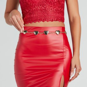 Trendy Touch Heart Chain Belt