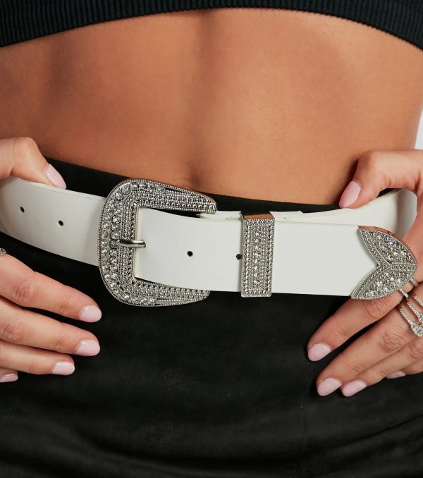 Go-To Companion Rhinestone Buckle Western Belt - Image 3