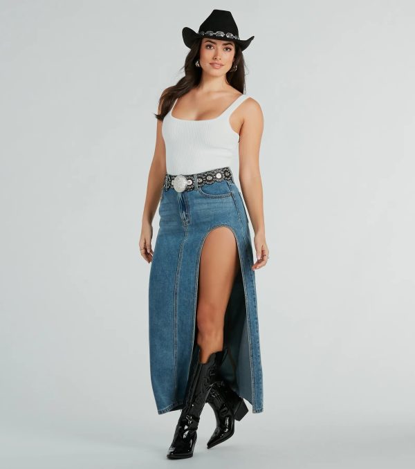 Ride Along Medallion Western Faux Leather Belt - Image 2