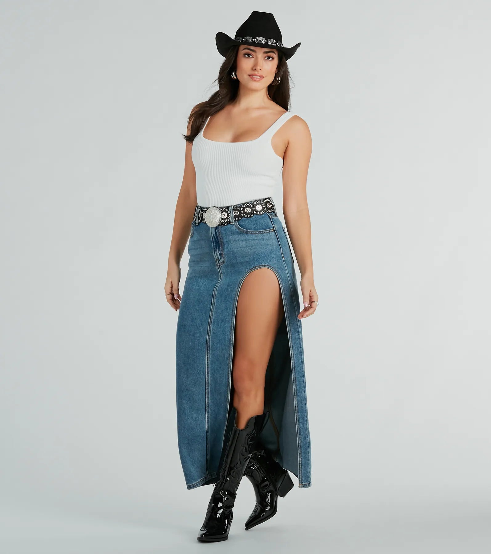 Ride Along Medallion Western Faux Leather Belt - Image 2