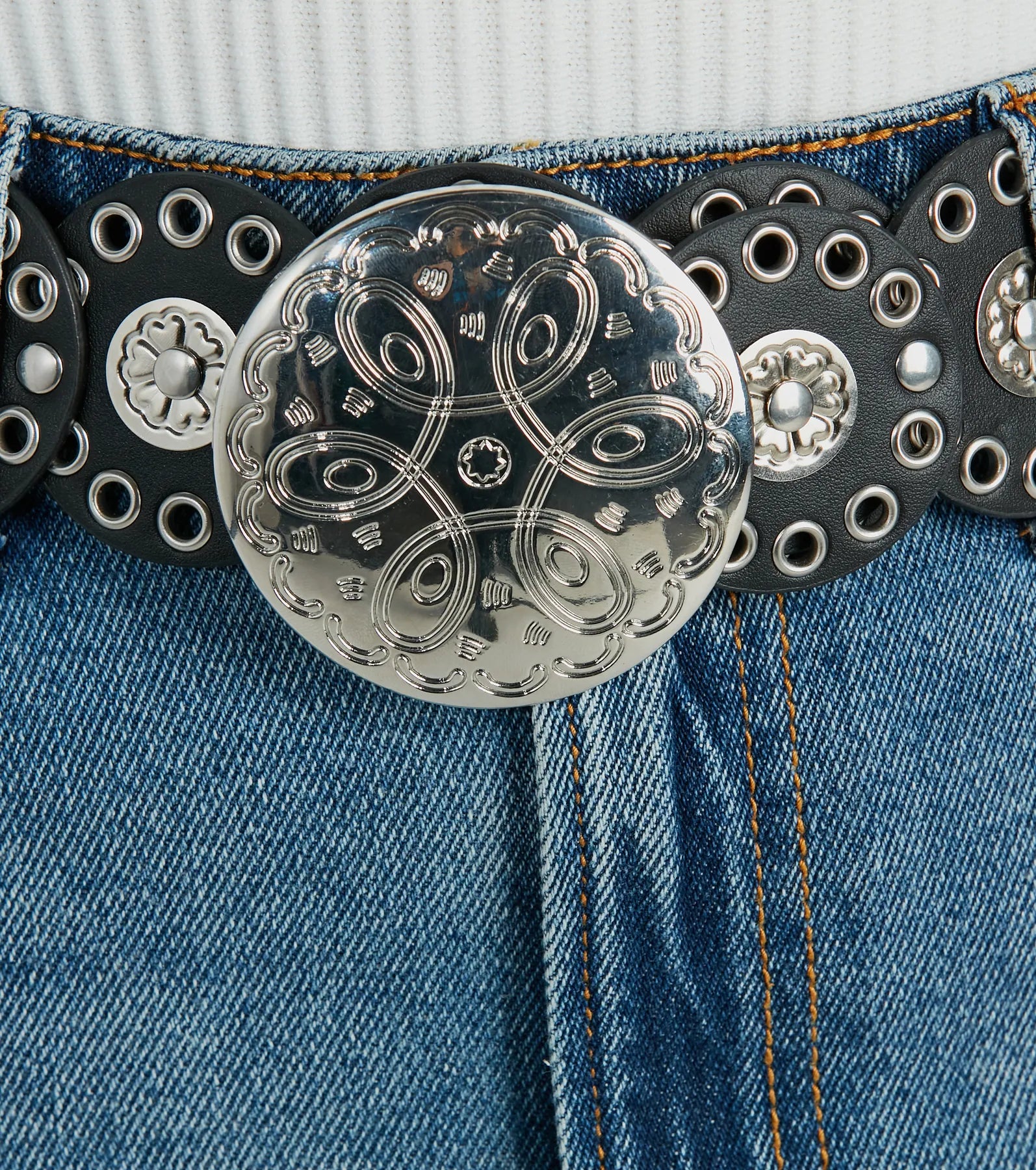 Ride Along Medallion Western Faux Leather Belt - Image 3