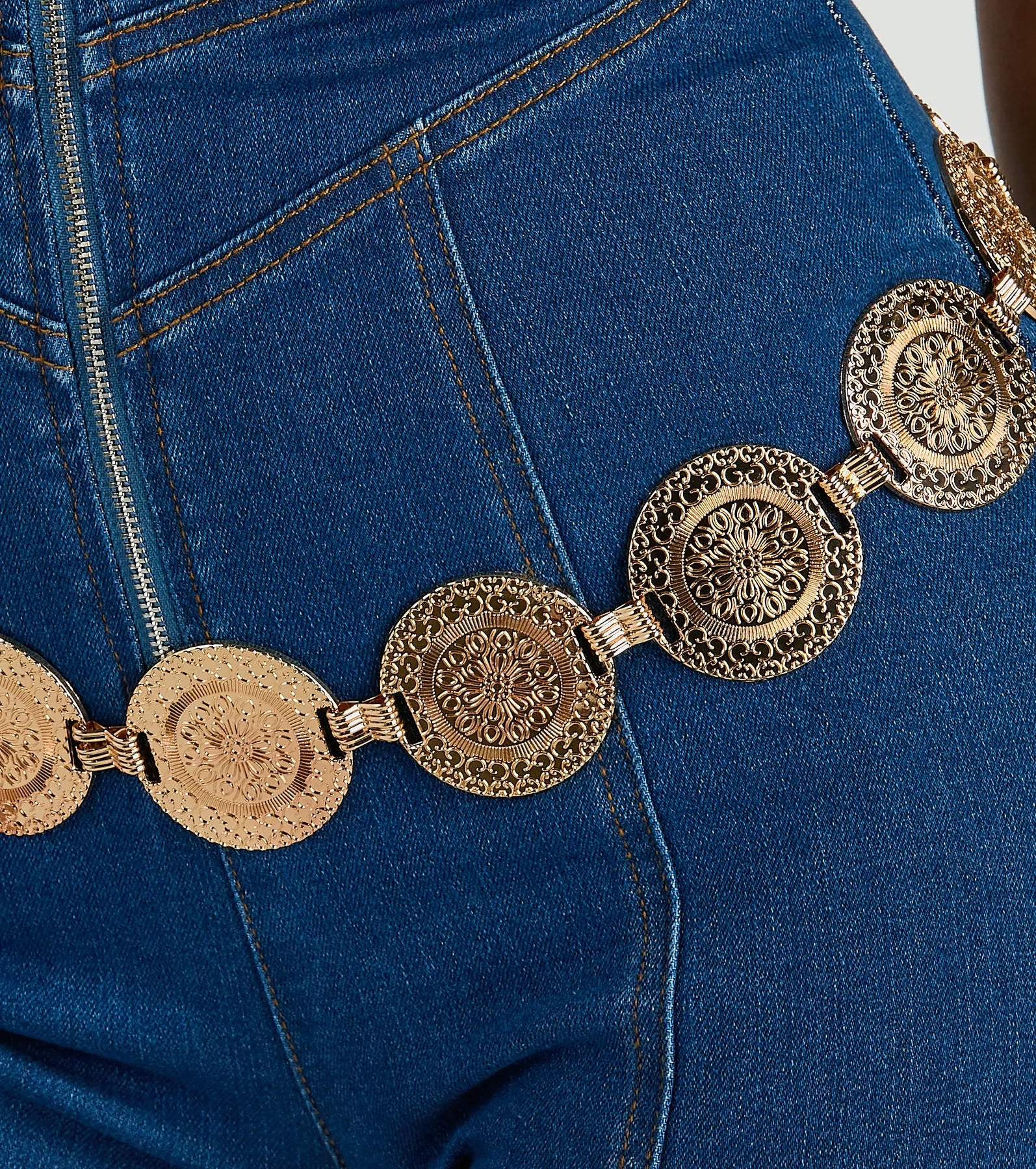 Bohemian Flair Medallion Chain Belt - Image 2