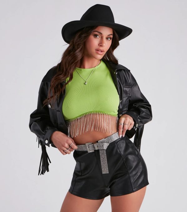 Glam Rhinestone Square Buckle Belt - Image 2
