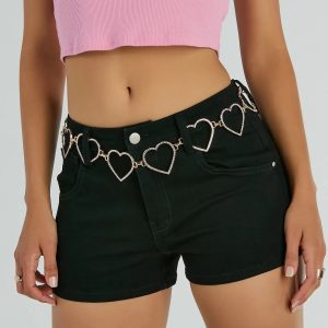 Sweet At Heart Rhinestone Chain Belt