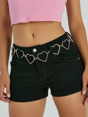 Sweet At Heart Rhinestone Chain Belt