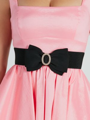 Posh Perfection Rhinestone Bow Stretch Belt