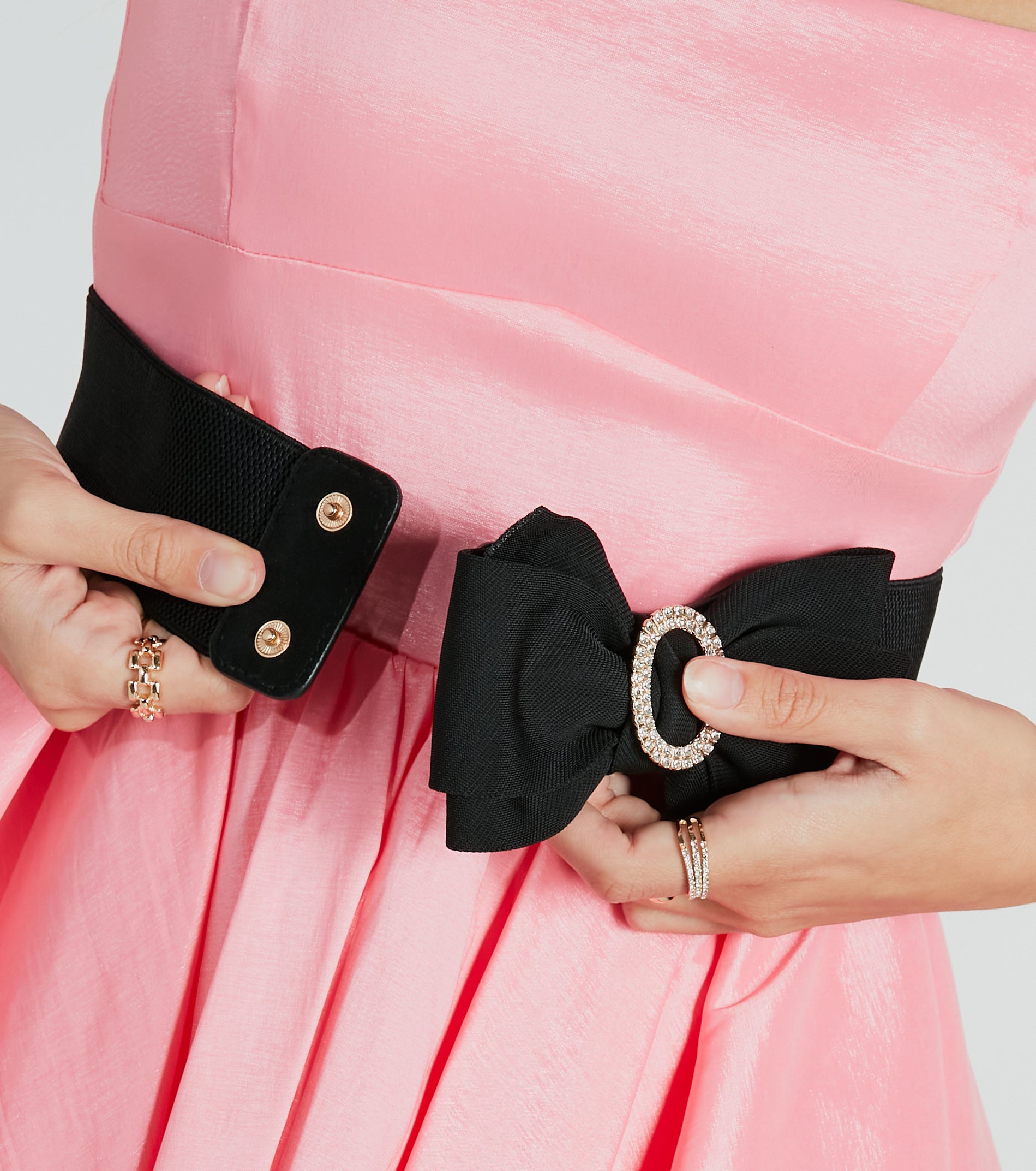Posh Perfection Rhinestone Bow Stretch Belt - Image 3