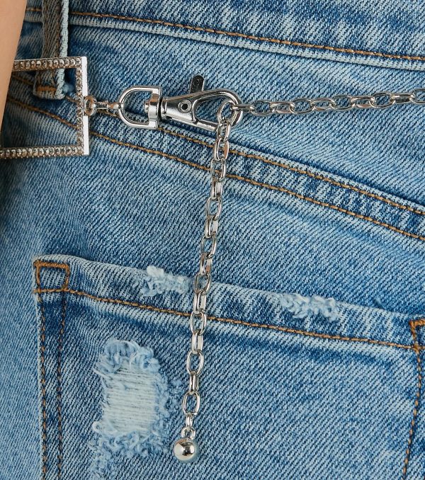Amp Up The Glam Rhinestone Chain Belt - Image 6