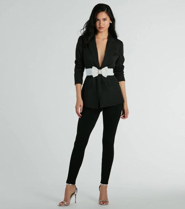 Posh Perfection Rhinestone Bow Stretch Belt - Image 6