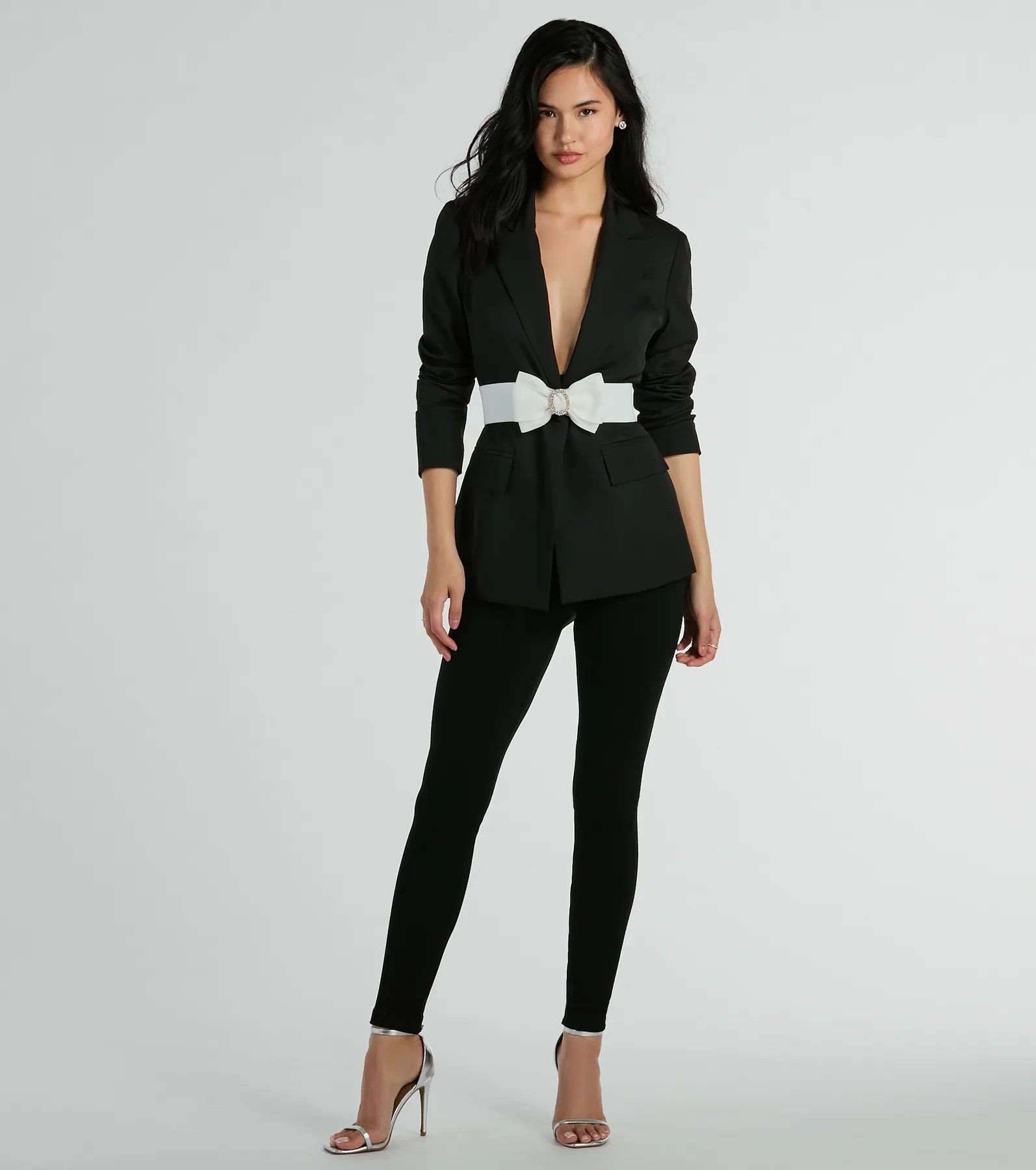 Posh Perfection Rhinestone Bow Stretch Belt - Image 6