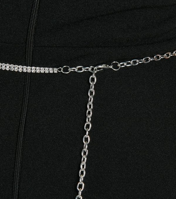 Chic Glamour Rhinestone Teardrop Chain Belt - Image 2