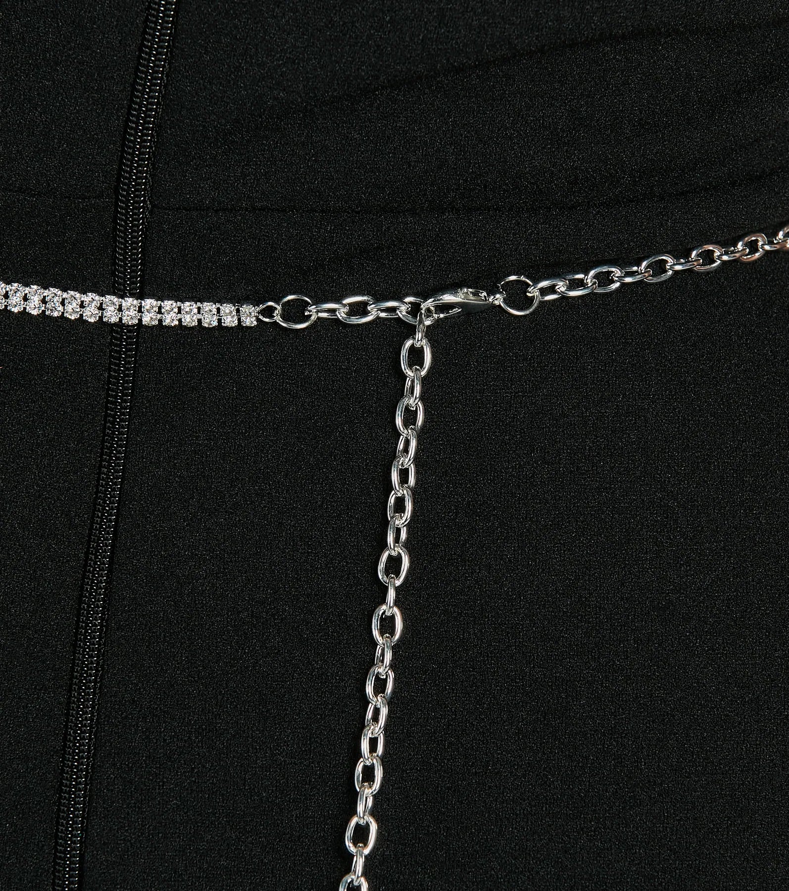 Chic Glamour Rhinestone Teardrop Chain Belt - Image 2