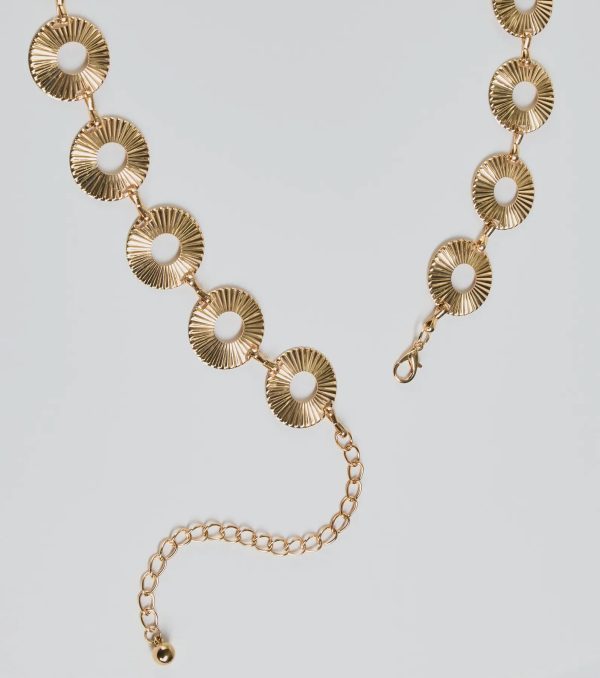 Trendy Textures Disc Chain Belt - Image 2