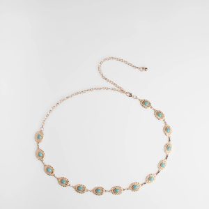 Free Riders Colored Stone Chain Belt