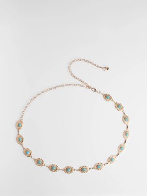 Free Riders Colored Stone Chain Belt